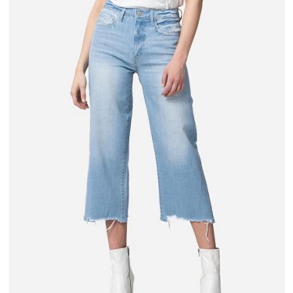 Vervet High Rise Wide Leg Crop Jeans NWT